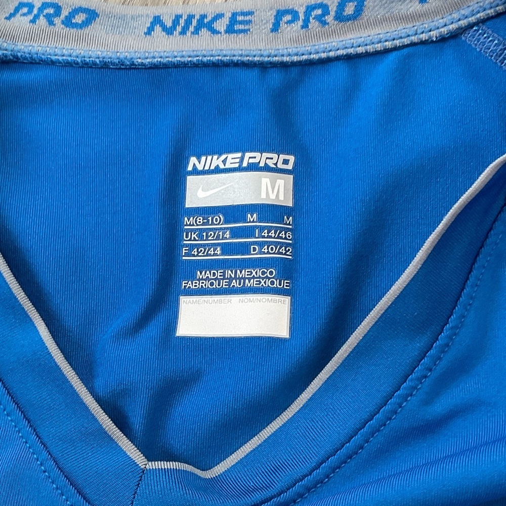 Nike Royal Blue Long Sleeve Performance Top dry fit size M - Picture 2 of 6